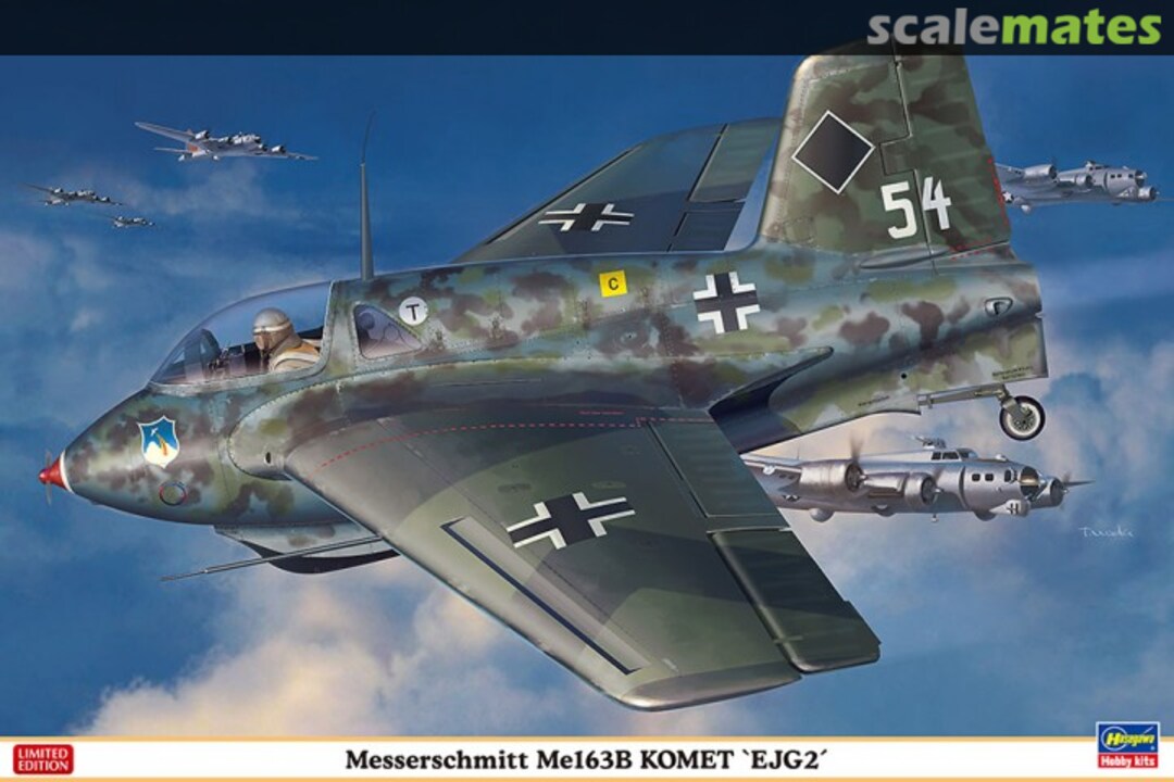 Boxart Messerschmitt Me163B Komet "EJG2" 08248 Hasegawa