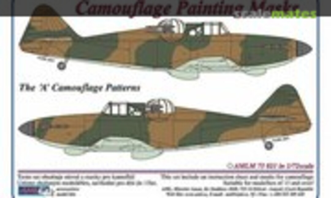 1:72 Boulton Paul Defiant-Camouflage Painting Masks (AML AMLM 73 021)