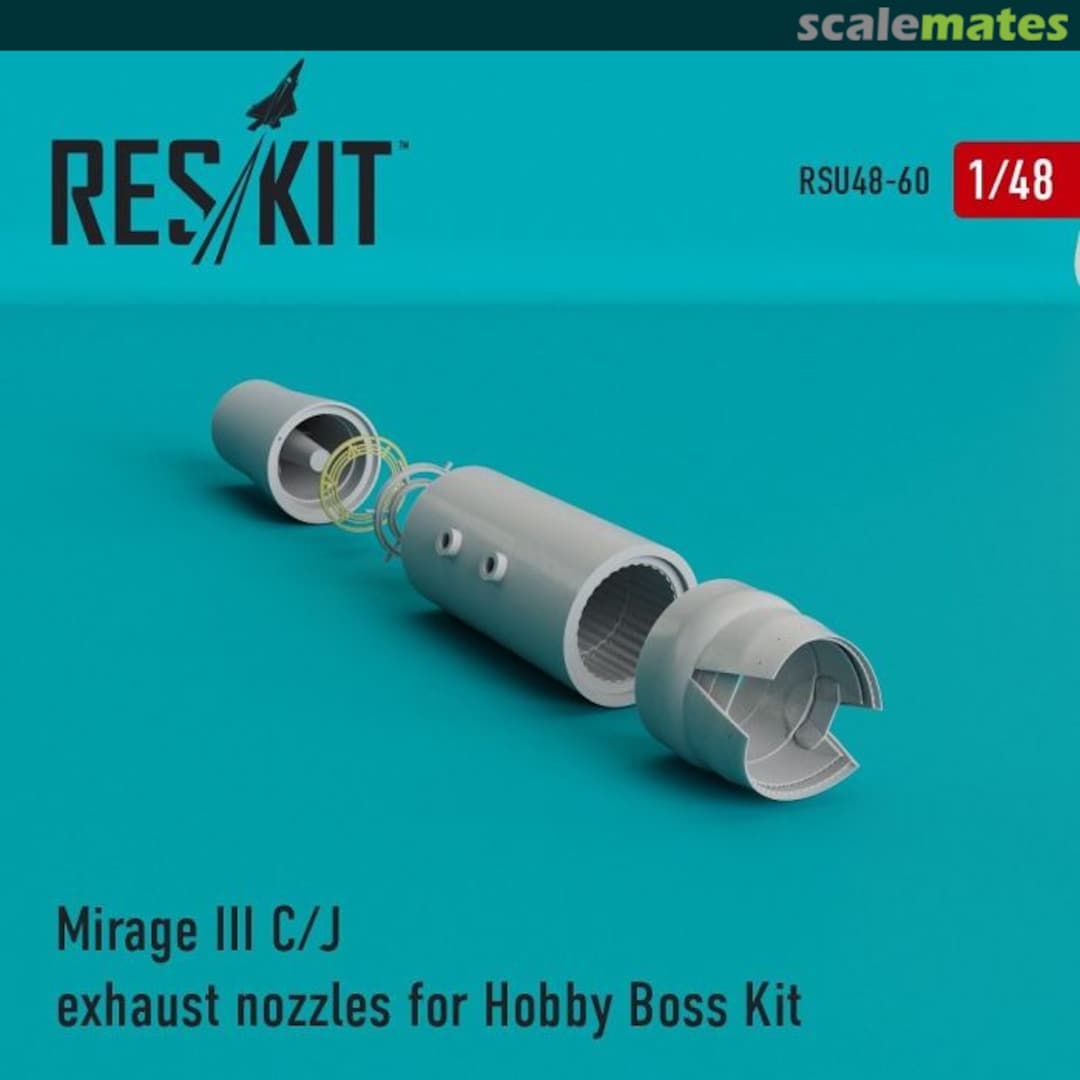 Boxart Mirage III C/J - exhaust nozzles RSU48-0060 ResKit