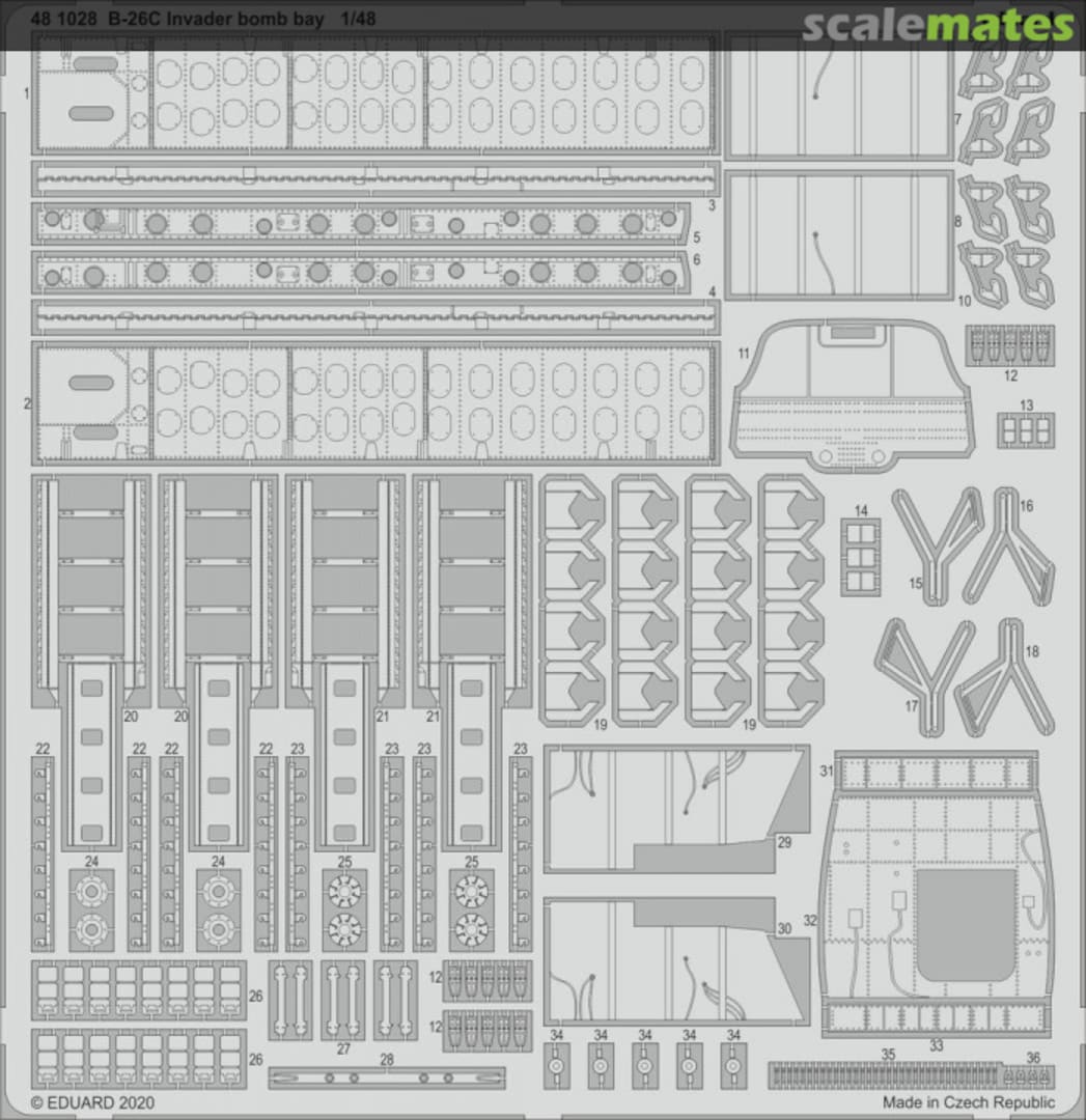 Boxart B-26C Invader bomb bay 481028 Eduard