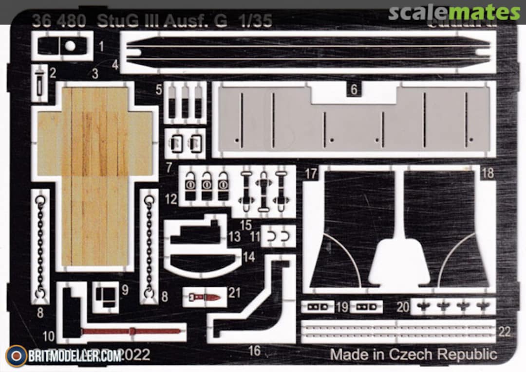 Boxart StuG III Ausf. G detail set 36480 Eduard