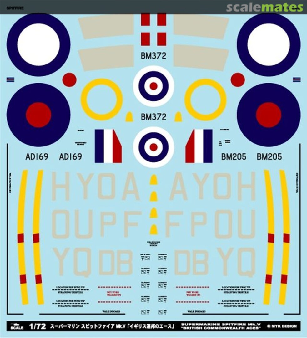 Boxart Supermarine Spitfire Mk.V "British Commonwealth Aces" A-72098 MYK Design