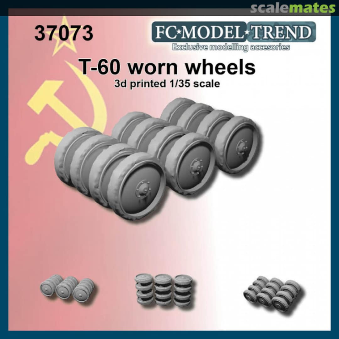 Boxart Worn wheels for T-60 / SU-76 37073 FC Model Trend