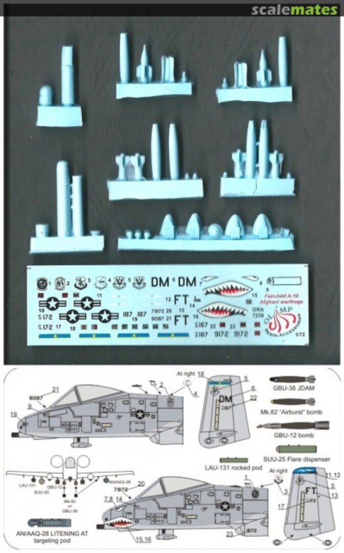 Boxart A-10 Thunderbolt Afghani Warthogs ORA 72-38 Olimp Resin Accessories