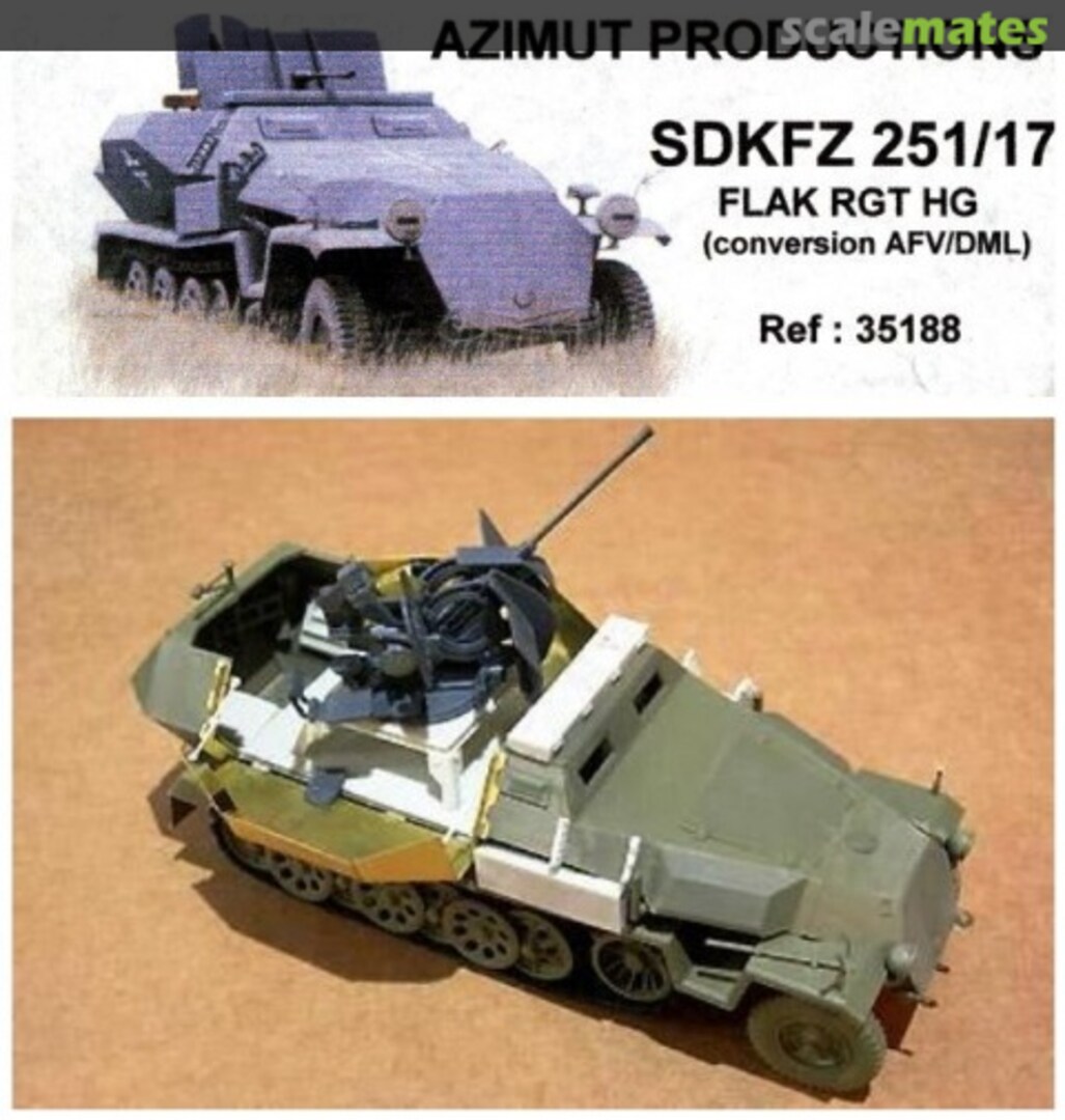 Boxart Sd.Kfz.251/17 Flak Herman Goering Conversion 35188 ADV Azimut