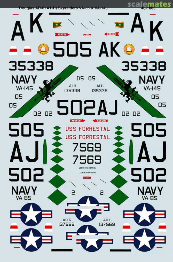 Boxart AD-6 (A-1H) Skyraiders 48-1003 SuperScale International