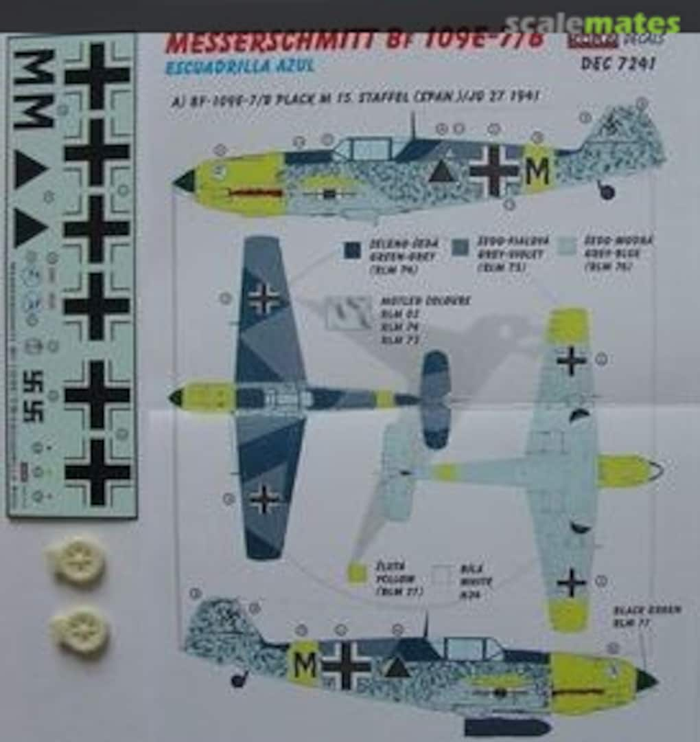 Boxart Messerschmitt Bf109E-7/B Escuadrilla Azul DEC7241 Kora Models