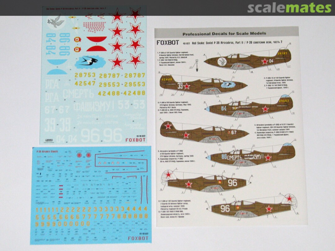 Boxart Red Snake: Soviet P-39 Airacobras, Part II 48-022 Foxbot