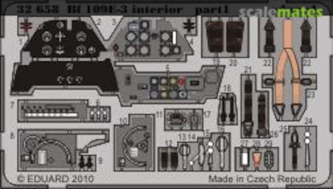 Boxart Bf 109E-3 interior 32658 Eduard