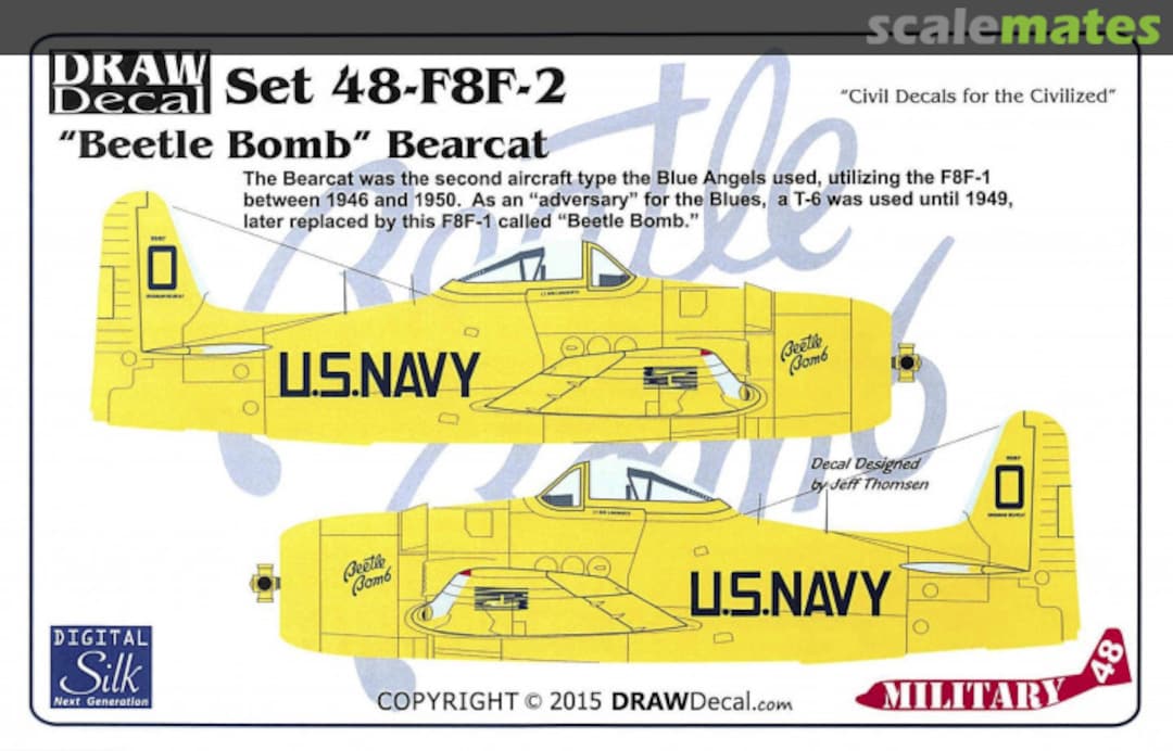 Boxart "Beetle Bomb" Bearcat 48-F8F-2 Draw Decal