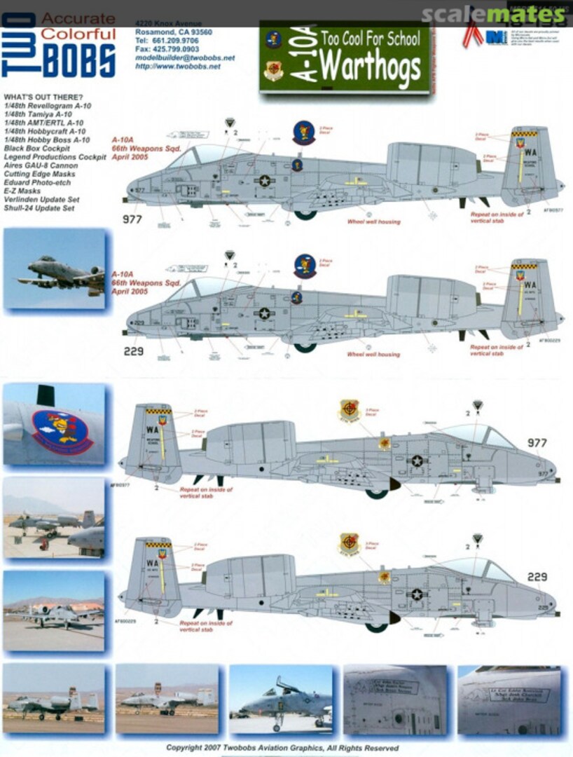 Boxart A-10A 48-138 TwoBobs Aviation Graphics