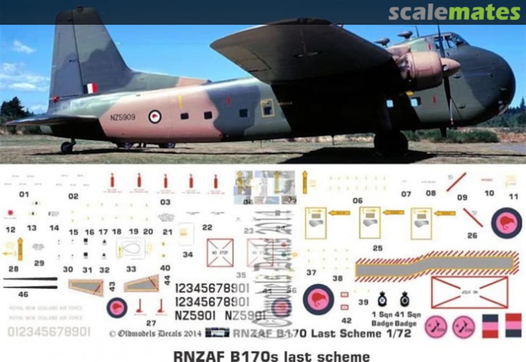 Boxart RNZAF B170 Last scheme OMD0200 Oldmodels Decals