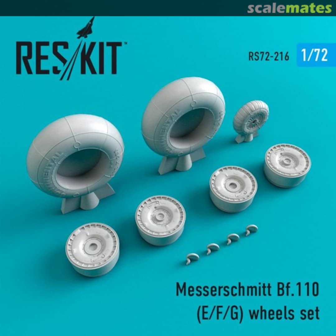 Boxart Messerschmitt Bf 110E/F/G wheels set RS72-0216 ResKit