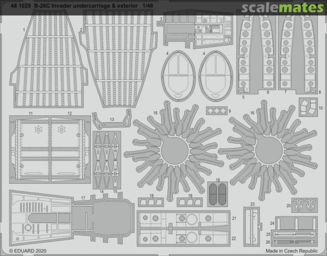 Boxart B-26C Invader undercarriage & exterior 481029 Eduard