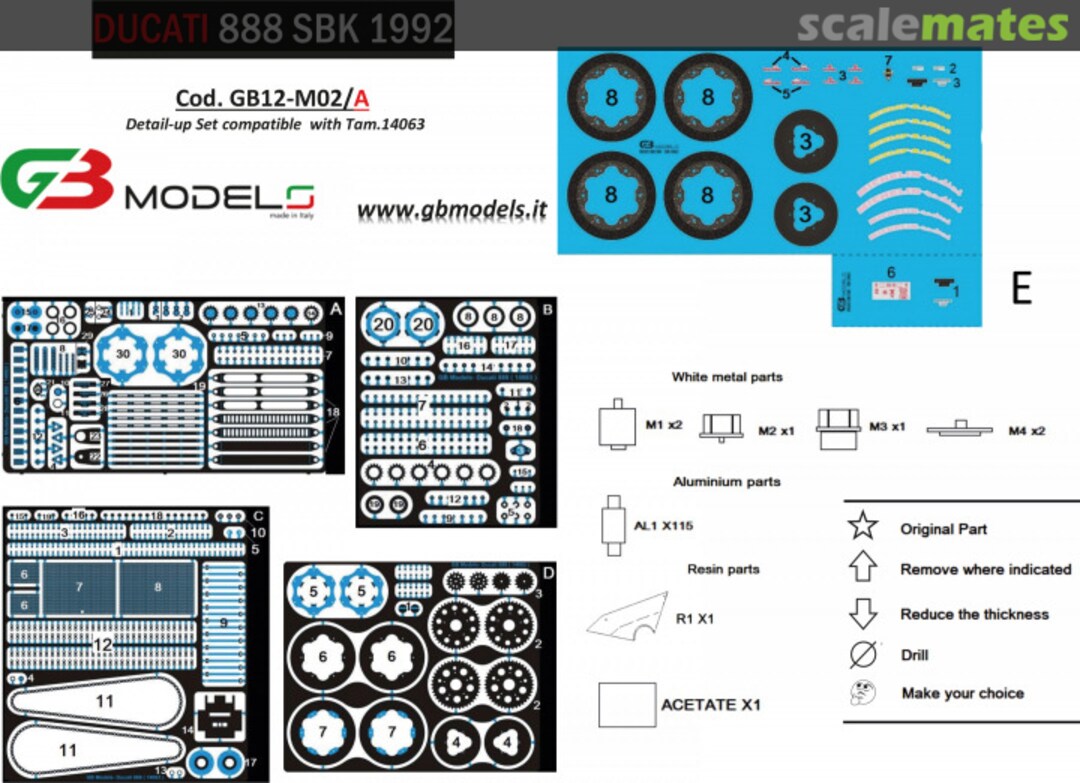 Contents Ducati 888 SBK (1992) Details Up Set GB12-M02/A GB Models