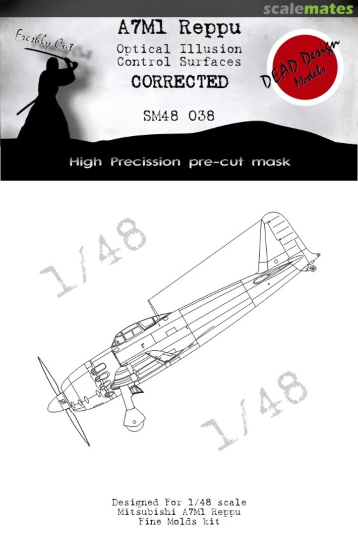 Boxart Mitsubishi A7M1 Control Surfaces SM48038 DEAD Design Models