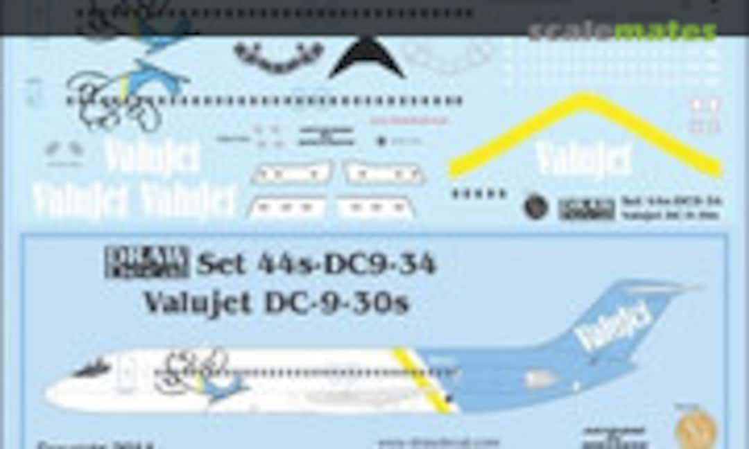 1:144 Valujet DC-9-30s (Draw Decal 44s-DC9-34)