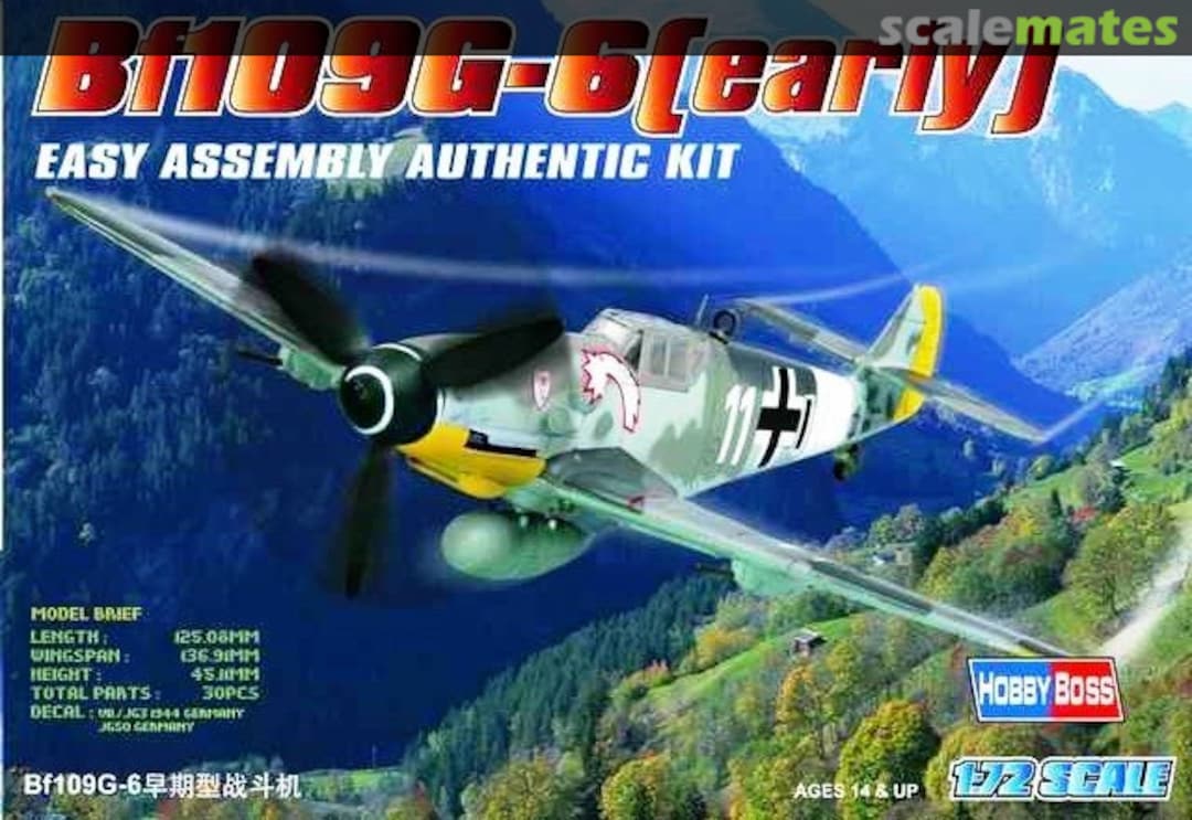 Boxart Bf109G-6(early) 80225 HobbyBoss