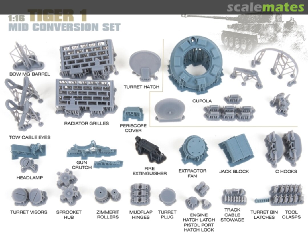 Boxart Tiger 1 Mid Production Conversion Set 16116 AFV Modeller Publications