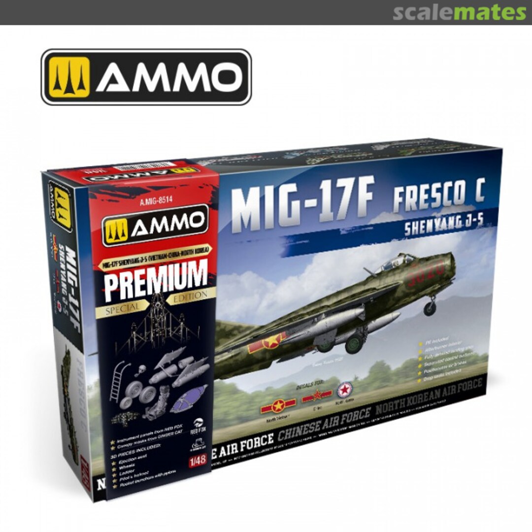 Boxart Mig-17F Fresco C Shenyang J-5 (Vietnam-China-North Korea) A.MIG-8514 Ammo by Mig Jimenez