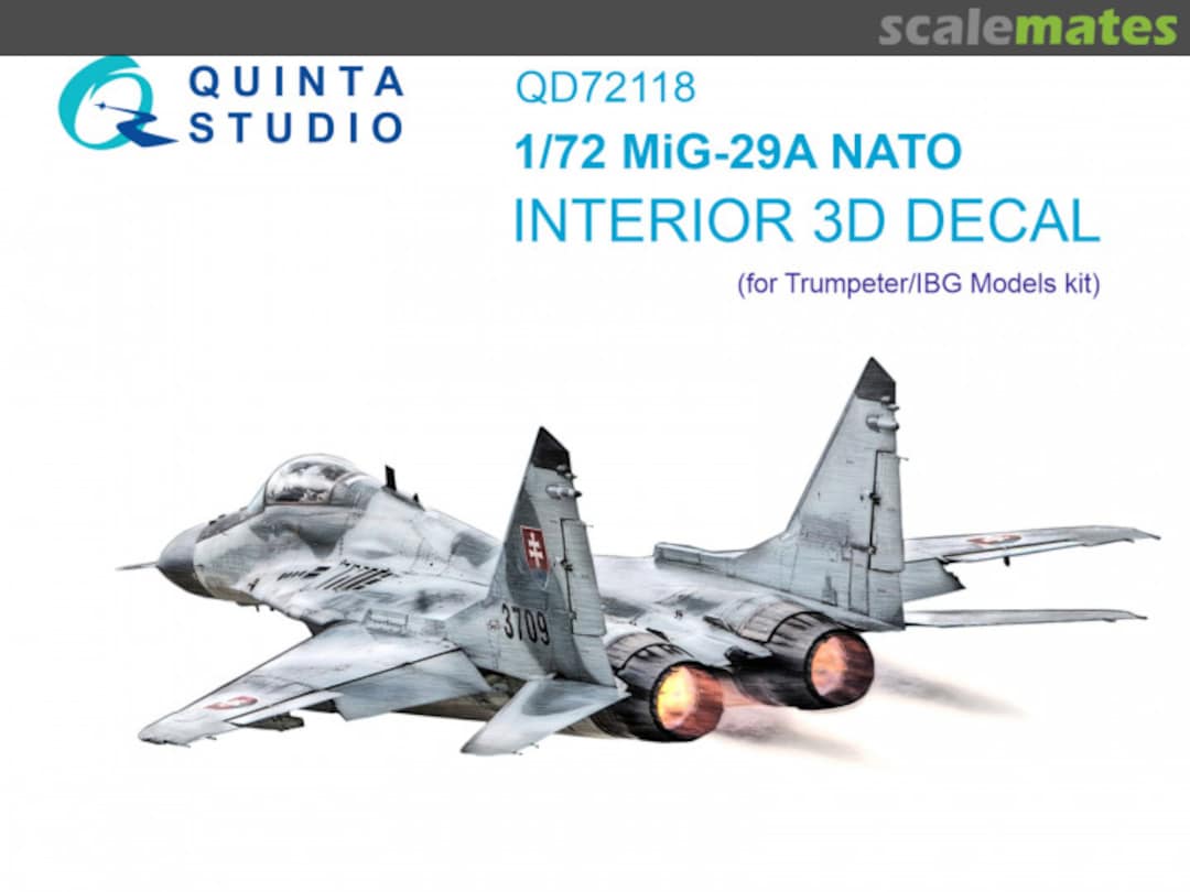 Boxart MiG-29A (NATO) interior 3D decals QD72118 Quinta Studio