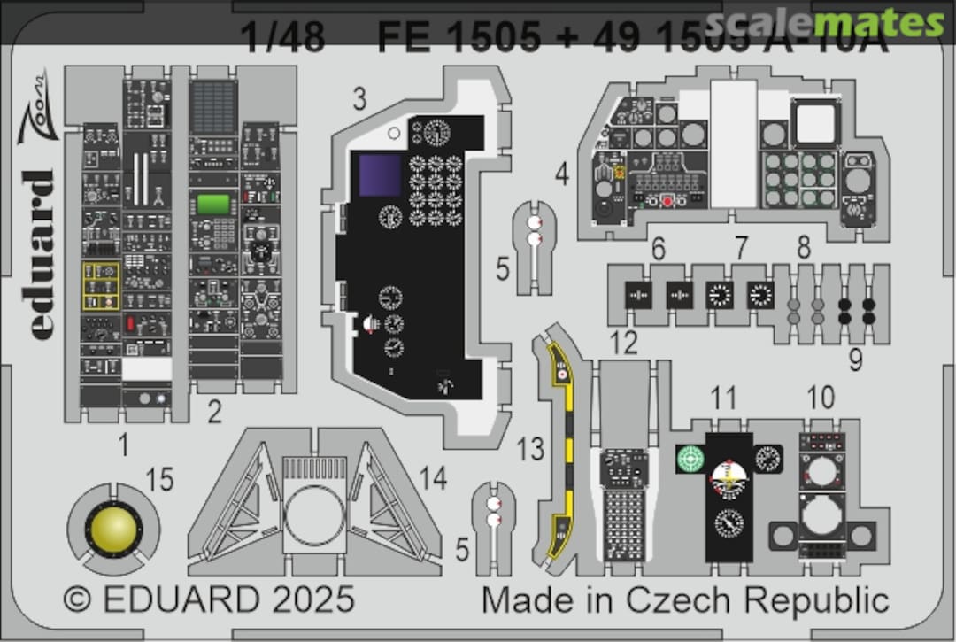 Boxart A-10A Instrument Panel FE1505 Eduard