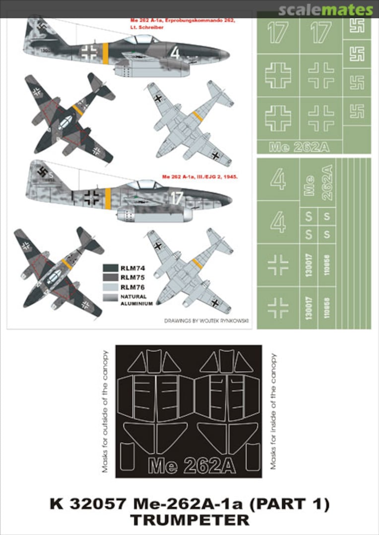 Boxart Me-262A-1a K32057 Montex