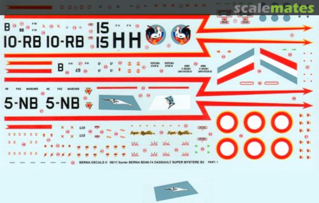 Boxart Dassault Super Mystère B2 BD 48-74 Berna Decals