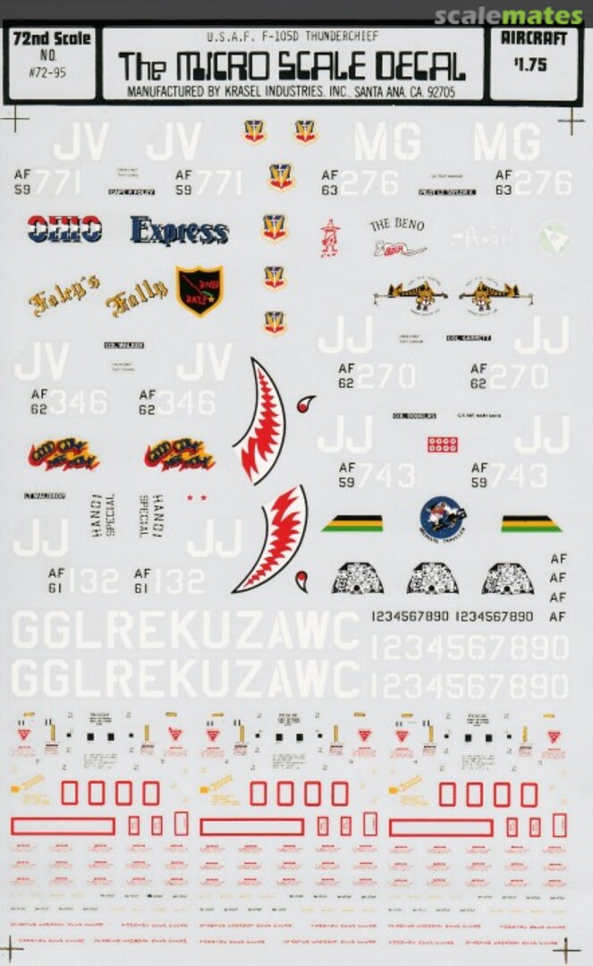 Boxart USAF F-105D Thunderchief 72-95 Microscale