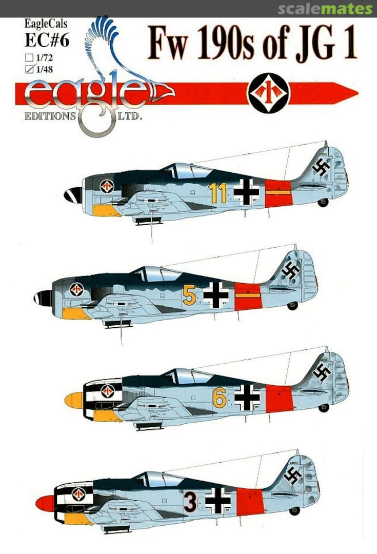 Boxart Fw 190s of JG 1 EagleCals EC48-6 Eagle Editions