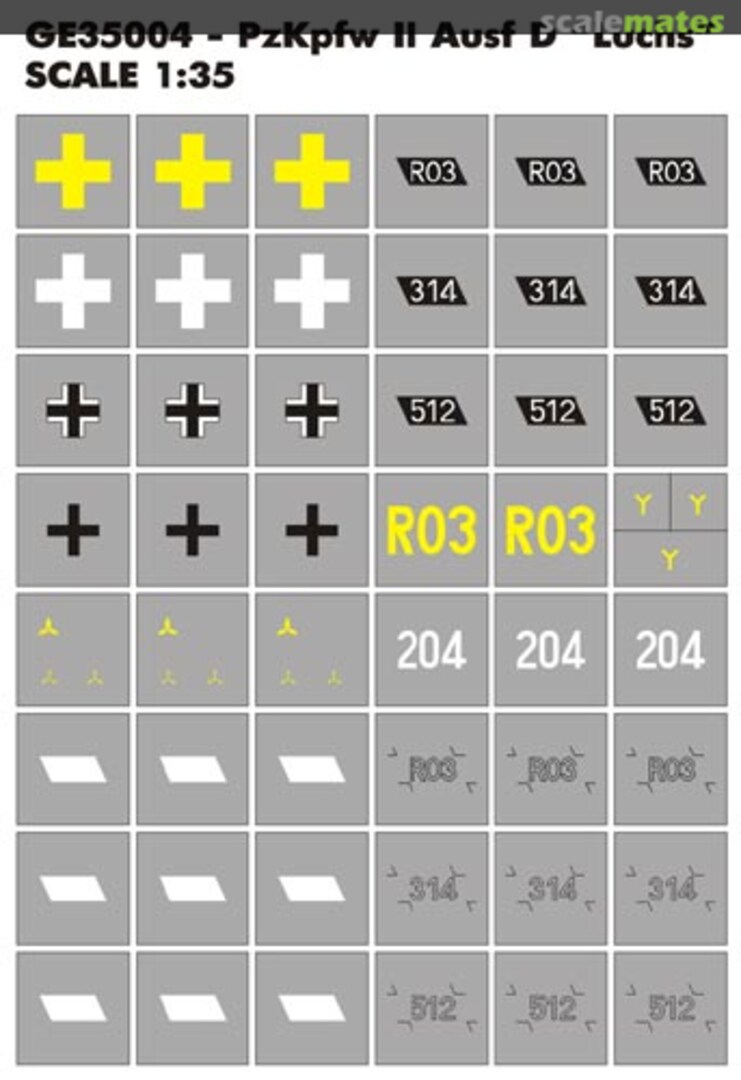 Boxart Mask for PzKpfw II D Luchs GE35004 Hobby Plus