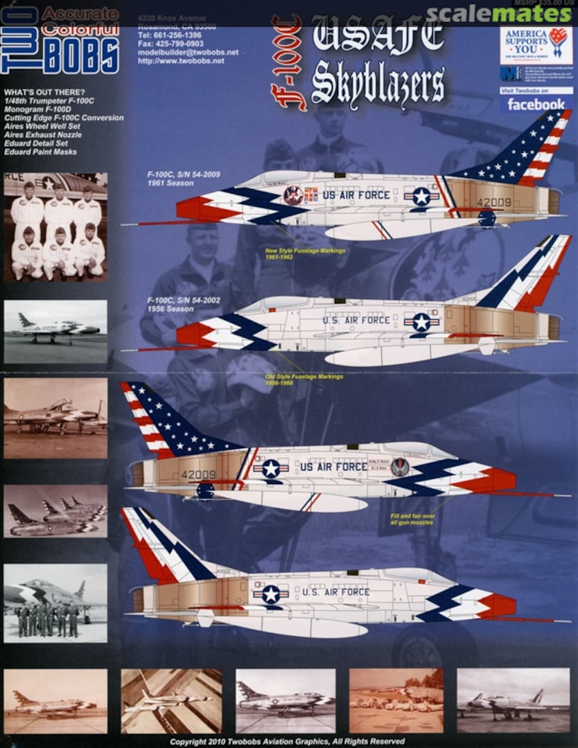 Boxart F-100C USAFE Skyblazers 48-208 TwoBobs Aviation Graphics