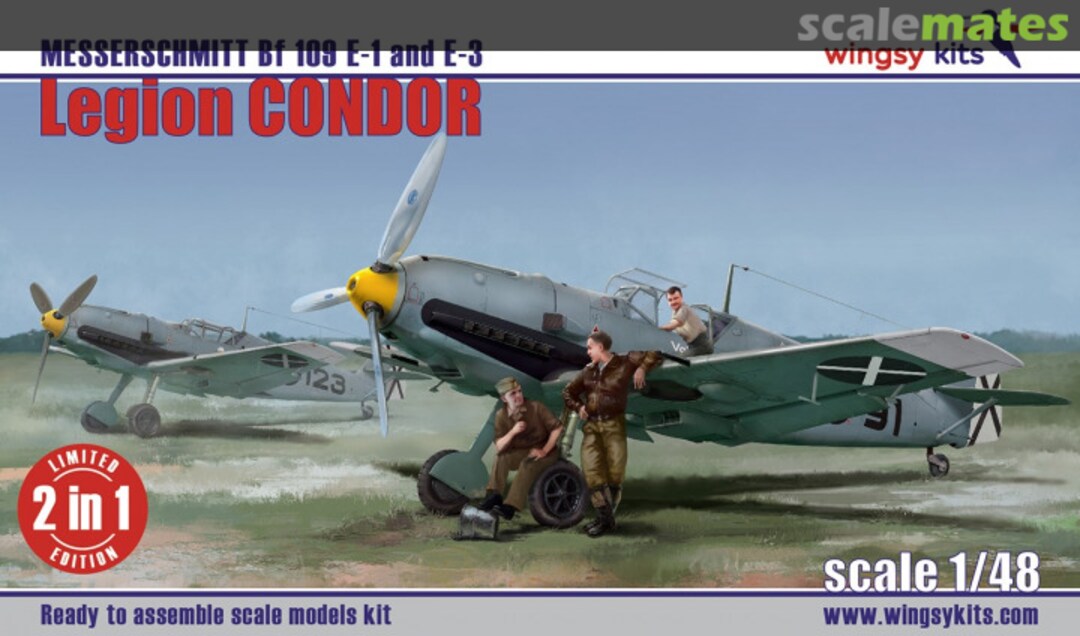 Boxart Messerschmitt Bf 109 E-1 and E-3 Legion Condor D5-09 Wingsy Kits