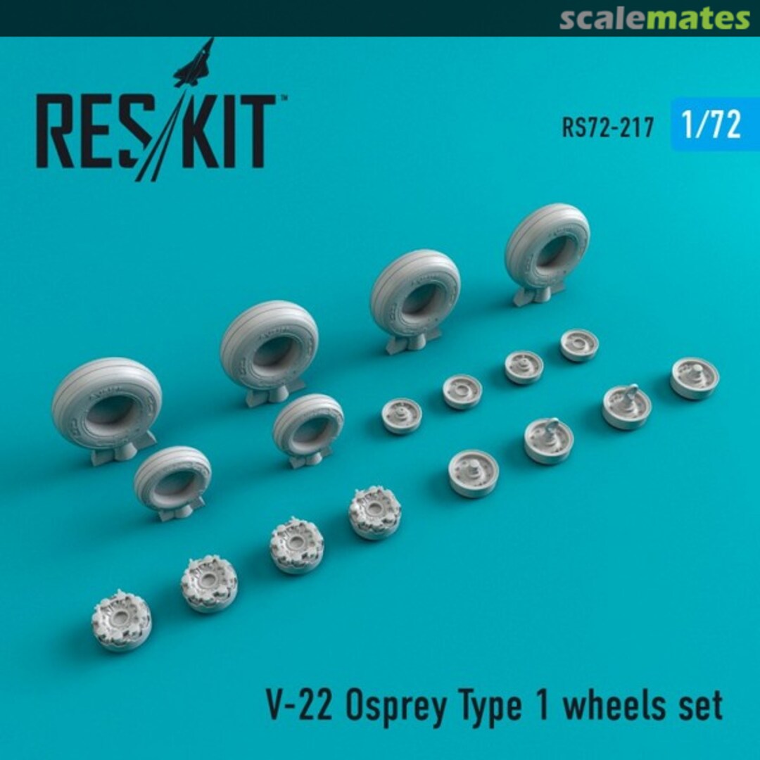 Boxart V-22 Osprey - wheels set type 1 RS72-0217 ResKit