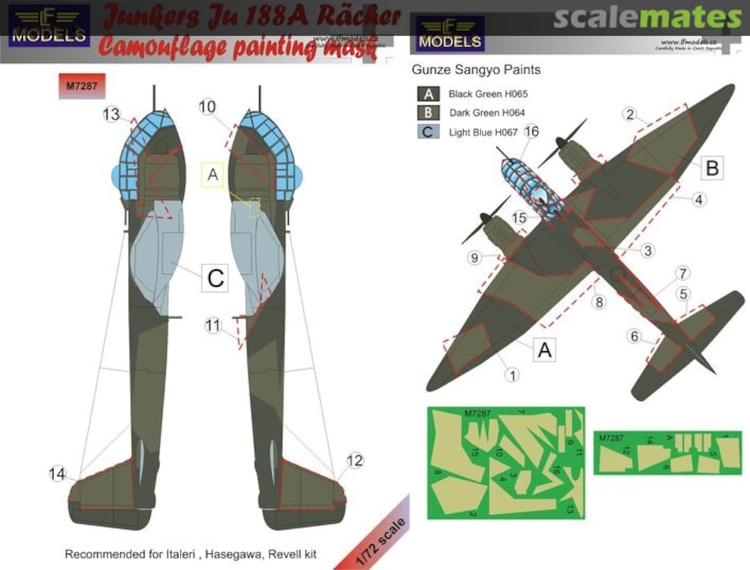 Boxart Junkers Ju 188A Rächer M7287 LF Models