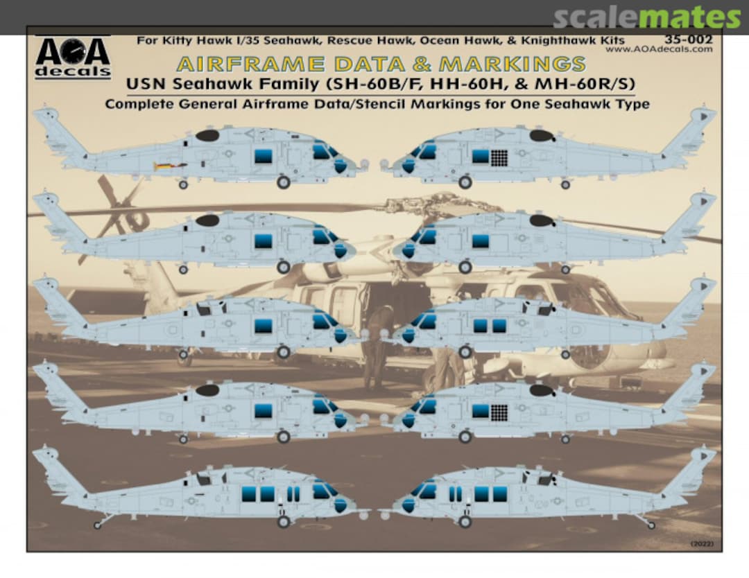 Boxart Airframe Data & Markings 35-002 AOA decals