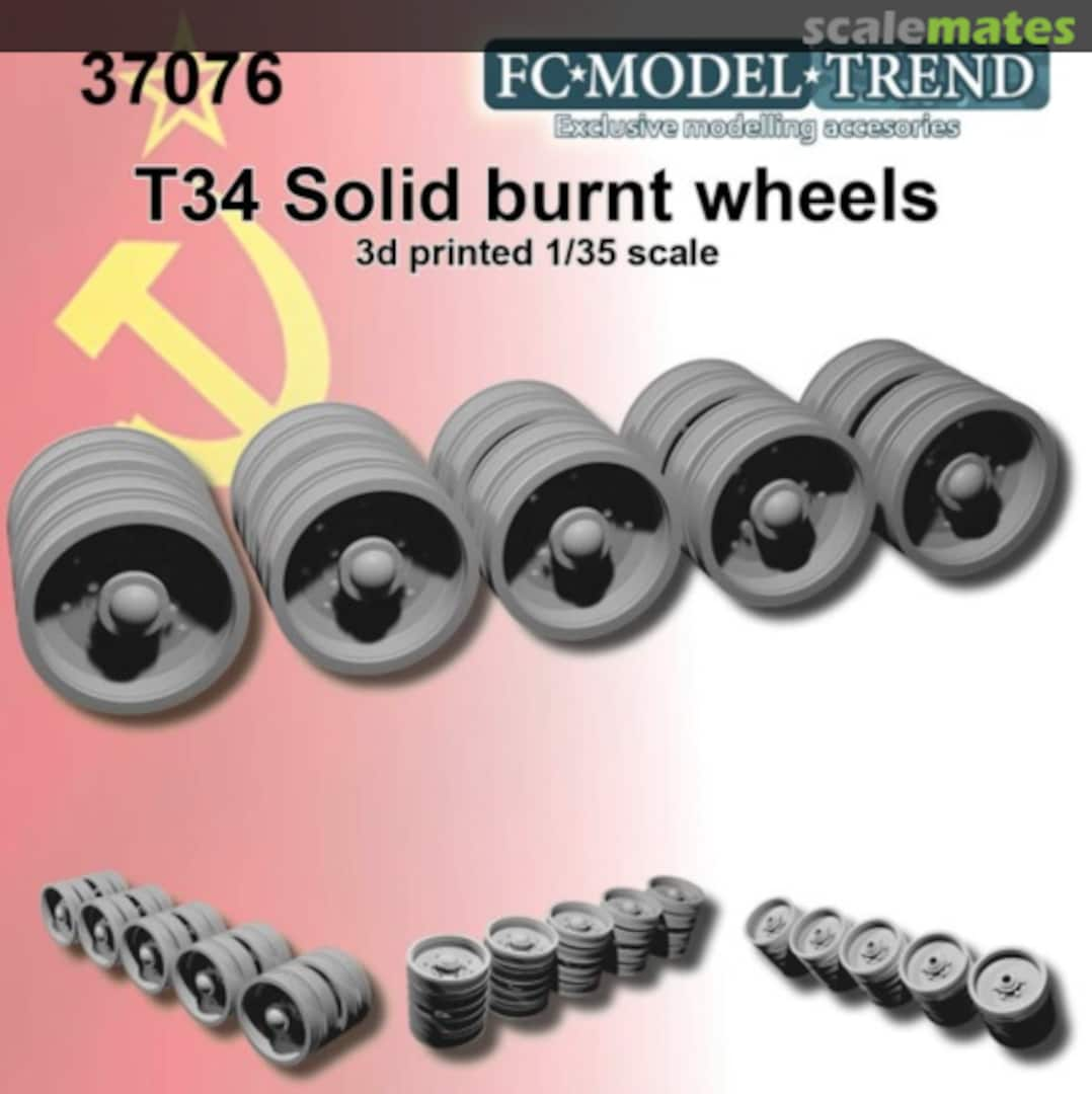 Boxart T-34 burnt dish wheels 37076 FC Model Trend