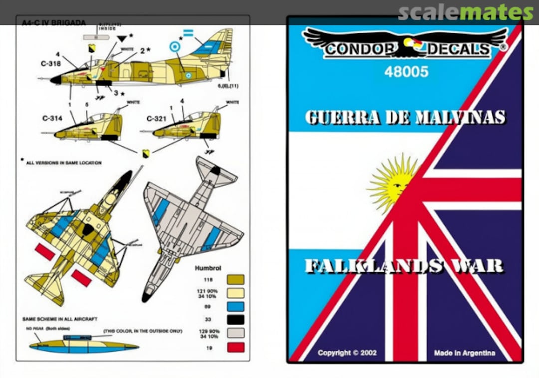 Boxart Guerra de Malvinas 48005 Condor Decals