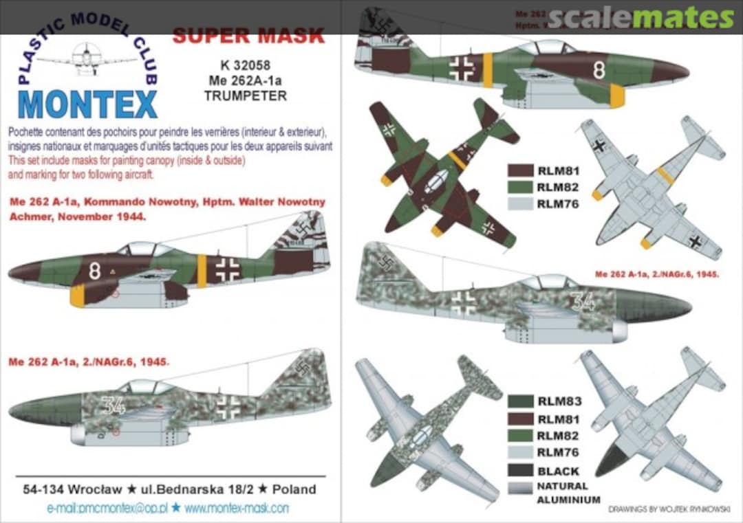 Boxart Me-262A-1a K32058 Montex