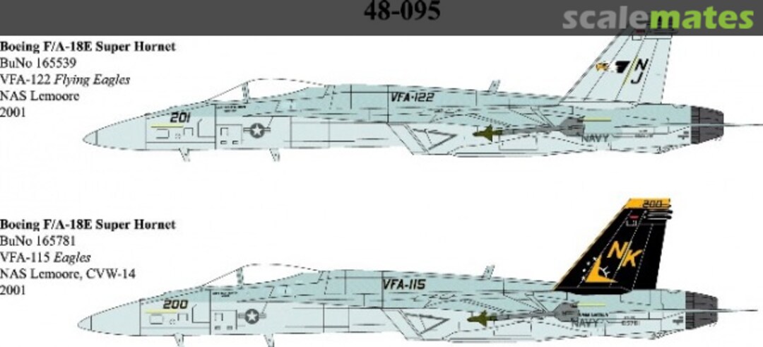 Boxart F/A-18E Super Hornet VFA-122 & VFA-115 48-095 CAM