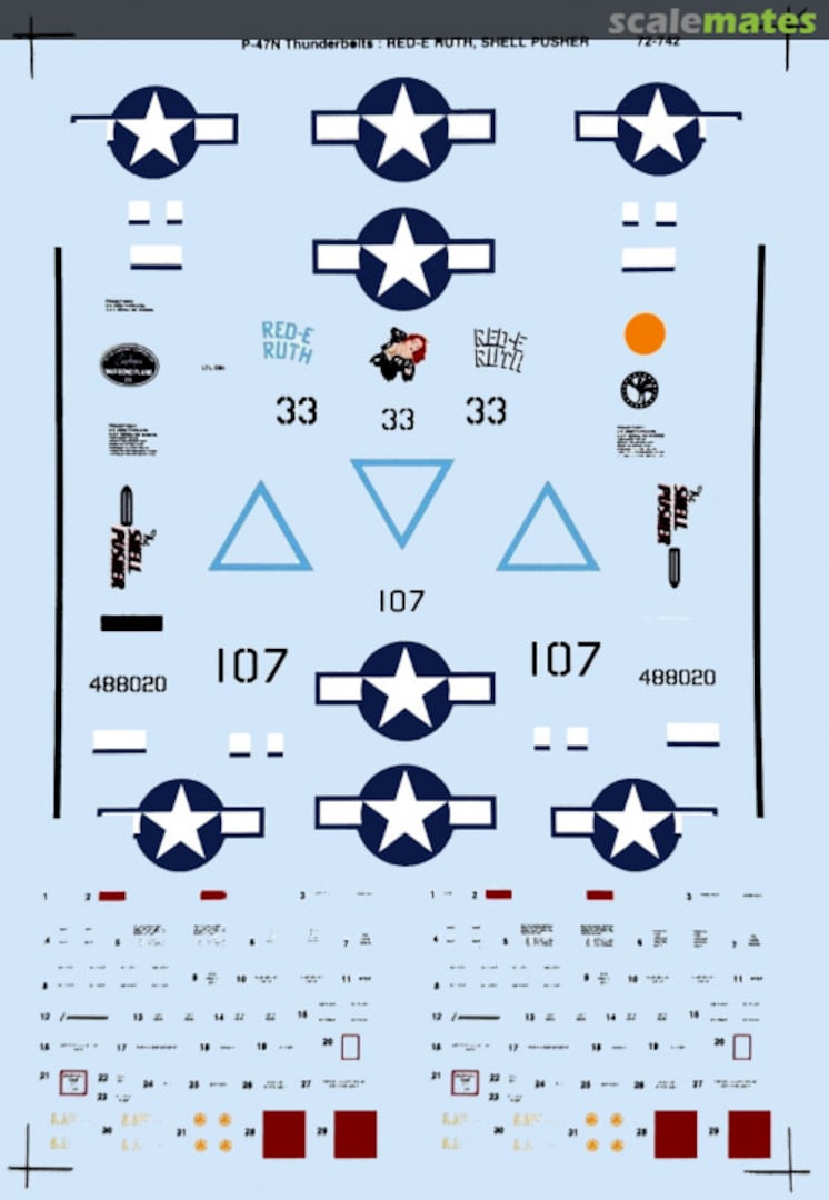 Boxart P-47N Thunderbolts 72-0742 SuperScale International