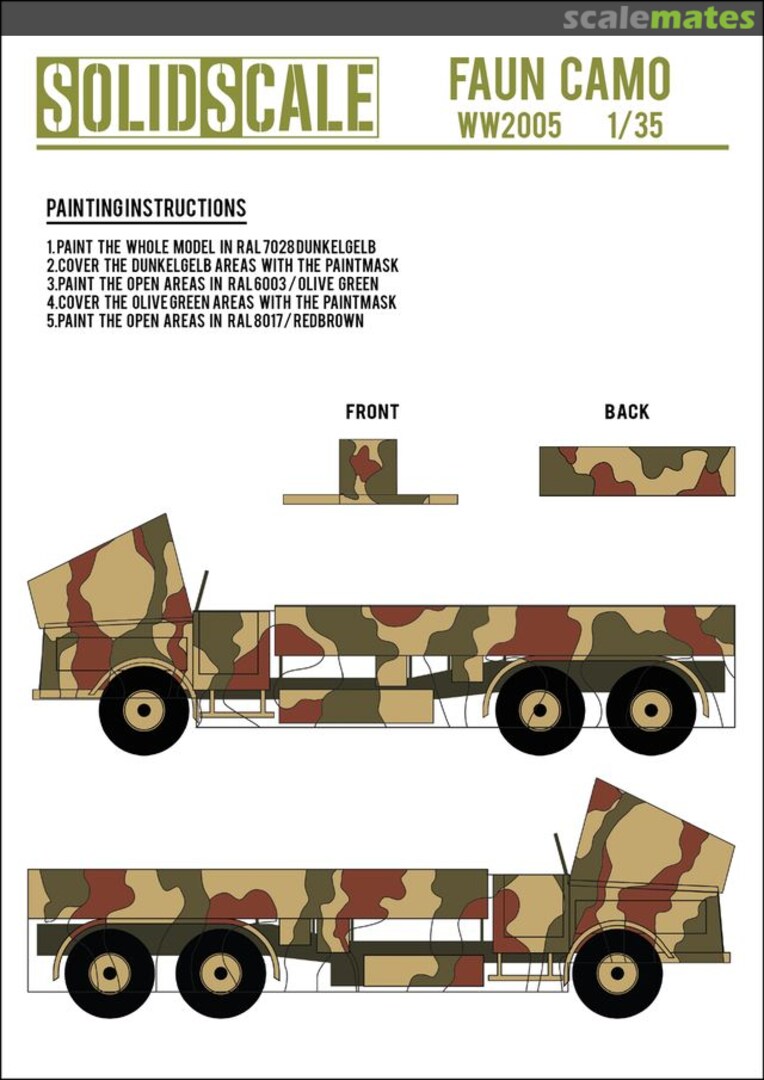 Boxart FAUN CAMO MASK WW2005 Solid Scale