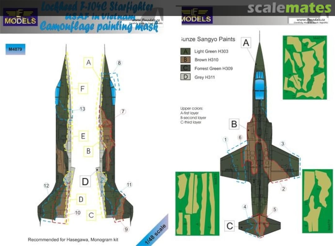 Boxart Lockheed F-104C Starfighter USAF in Vietnam M4879 LF Models