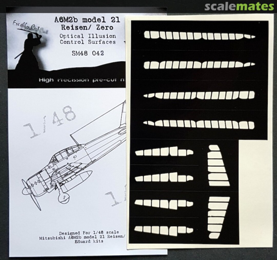 Boxart Mitsubishi A6M2b model 21 Reisen Control Surfaces SM48042 DEAD Design Models