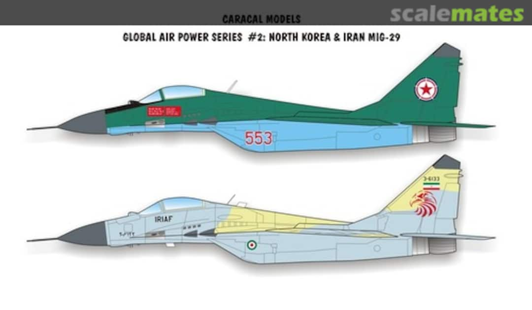 Boxart North Korea & Iran MiG-29 CD48019 Caracal Models