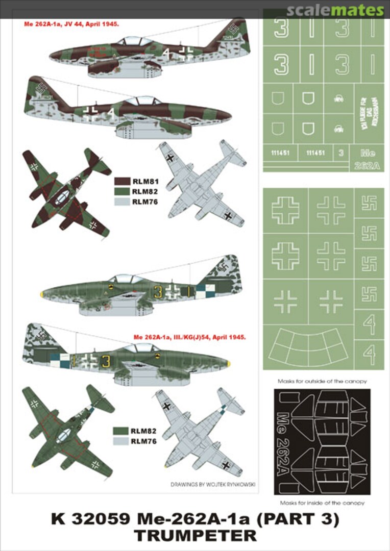 Boxart Me-262A-1a K32059 Montex