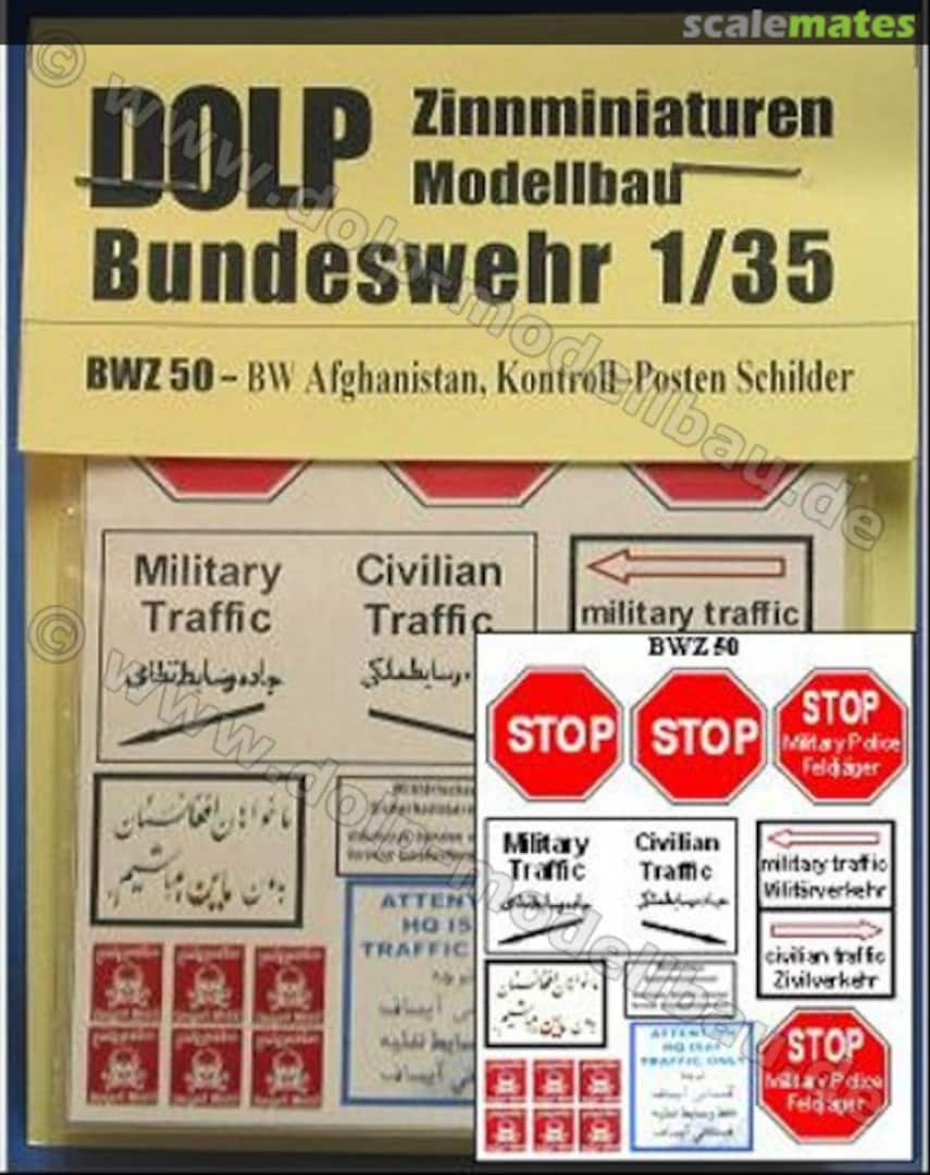 Boxart BW Afghanistan, Kontroll–Posten Schilder BWZ 50 DOLP-Modellbau