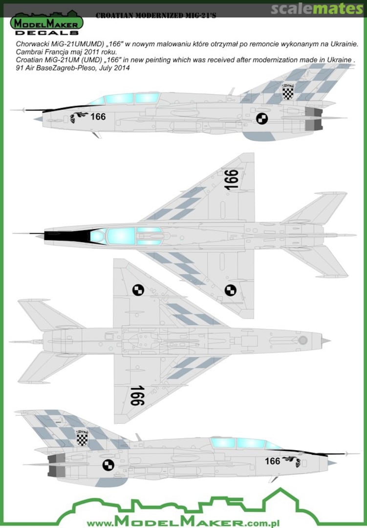 Boxart Croatian Modernized MiG-21's D48043 ModelMaker