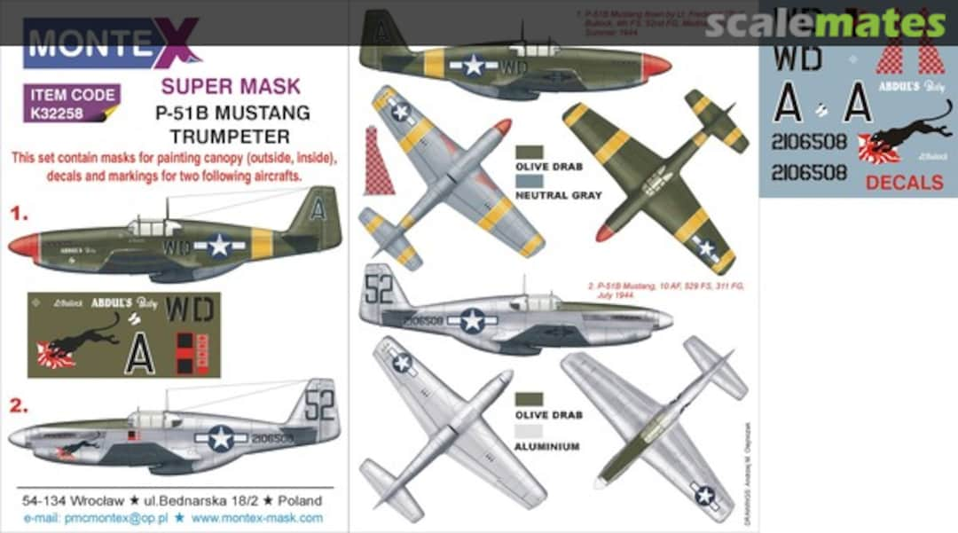 Boxart P-51B Mustang K32258 Montex