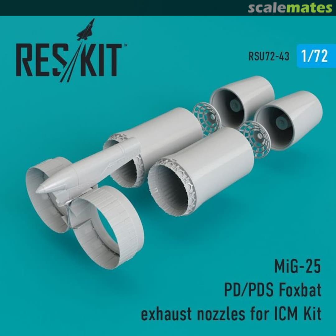 Boxart MiG-25PD/PDS exhaust nozzles RSU72-0043 ResKit